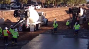 Concrete in the bed of the SRP Canal