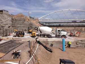 Tempe Town Lake Project using grout